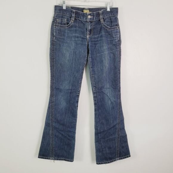 Tag Denim - Tag Jeans dark Wash Flare Leg Trouser Jeans Size 30‎